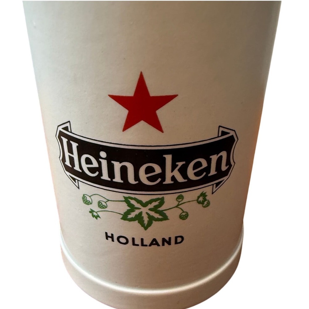 Vintage Heineken‎ Holland Ceramic Beer Stein Ceramarte cup big heavy